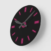 Roze Neon Clock Ronde Klok (Hoek)