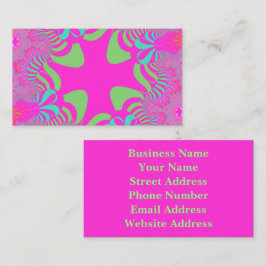 Roze Neon Cross Visitekaartje