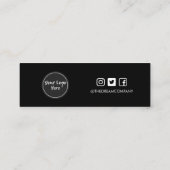 Roze neon Dank u Moderne mediumtoevoeging Mini Visitekaartje (Achterkant)