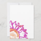 Roze Neon Flower Graduparty Invitation Kaart (Achterkant)