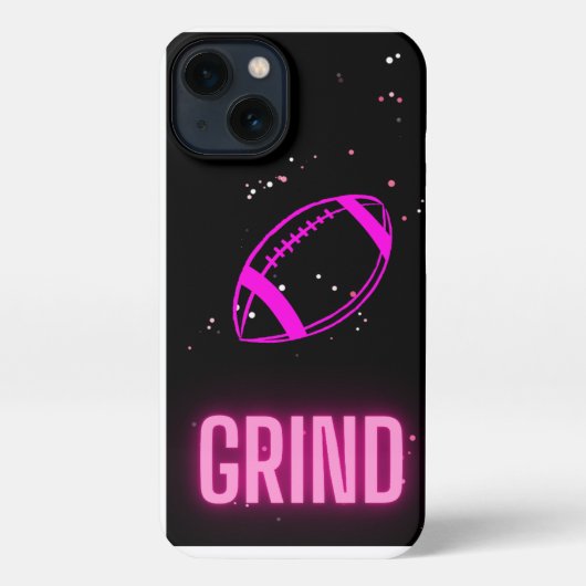 Roze Neon Football Telefoonhoes iPhone Hoesje (Achterkant)