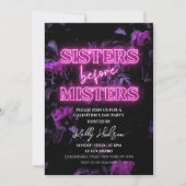 Roze Neon Galentine's Dag Uitnodiging (Voorkant)