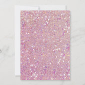 Roze Neon Glitter 30e Verjaardag Uitnodiging Vrouw (Achterkant)