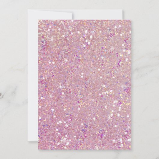 Roze Neon Glitter 30e Verjaardag Uitnodiging Vrouw (Achterkant)