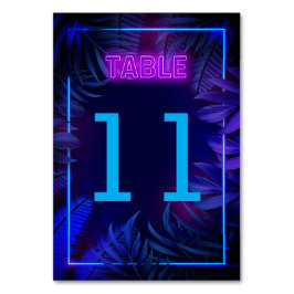 Roze Neon Glow in de Dark Party Kaart