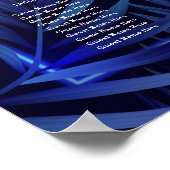 Roze Neon Glow Verjaardag Downloadbare Zitting Gra Poster (Hoek)