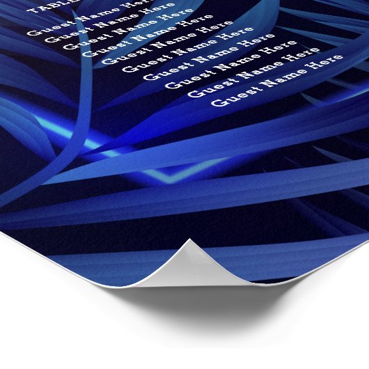 Roze Neon Glow Verjaardag Downloadbare Zitting Gra Poster (Hoek)