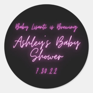 Roze neon Hartelijk dank voor uw waardevolle klass Ronde Sticker