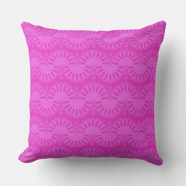 roze neon heldere geometrische patroon kussen (Voorkant)