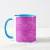 roze neon heldere geometrische patroon mok (Links)