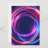 Roze Neon Jump Verjaardag Uitnodiging (Achterkant)