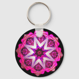 Roze Neon Kaleido-Star Sleutelhanger