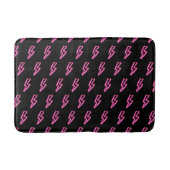 Roze Neon Lightning Bolt Patroon Badmat (Voorkant)