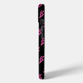 Roze Neon Lightning Bolt Patroon Case-Mate iPhone Case (Achterkant / Links)