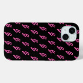 Roze Neon Lightning Bolt Patroon Case-Mate iPhone Case (Achterkant (horizontaal))