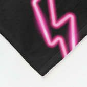 Roze Neon Lightning Bolt Patroon Fleece Deken (Hoek)