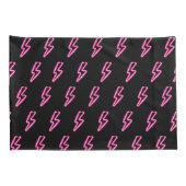 Roze Neon Lightning Bolt Patroon Kussensloop (Achterkant-Rechts)