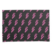 Roze Neon Lightning Bolt Patroon Kussensloop (Voorkant-Rechts)