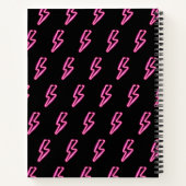 Roze Neon Lightning Bolt Patroon Notitieboek (Achterkant)