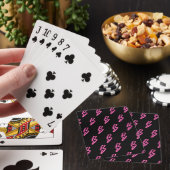 Roze Neon Lightning Bolt Patroon Pokerkaarten (Insitu)