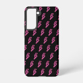 Roze Neon Lightning Bolt Patroon Samsung Galaxy Hoesje (Achterkant)