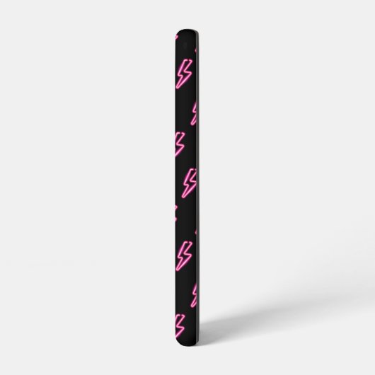 Roze Neon Lightning Bolt Patroon Samsung Galaxy Hoesje (Linkerkant)