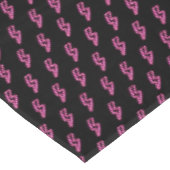 Roze Neon Lightning Bolt Patroon Tafelkleed (Gekanteld)