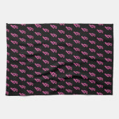 Roze Neon Lightning Bolt Patroon Theedoek (Horizontaal)