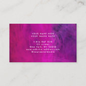 Roze Neon Make-up Artiest Visitekaartje (Achterkant)