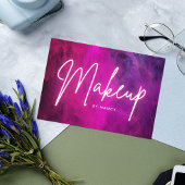 Roze Neon Make-up Artiest Visitekaartje