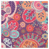 Roze neon Paisley-patroon Stof (Close Up)