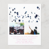 Roze Neon Photo High School Cheap Afstuderen (Achterkant)