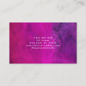 Roze neon schoonmaak service patroon visitekaartje (Achterkant)