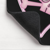 Roze Neon Skull Muismat (Hoek)