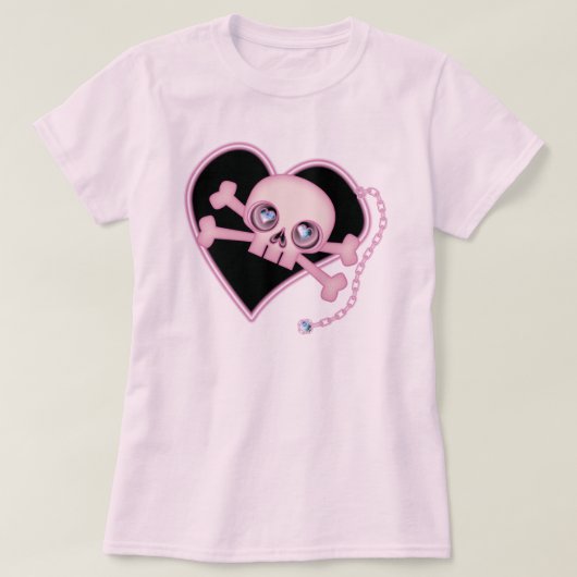 Roze Neon Skull T-shirt (Design voorkant)