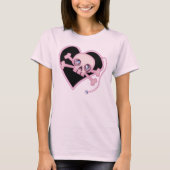 Roze Neon Skull T-shirt (Voorkant)