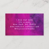 Roze Neon Spray Tan Visitekaartje (Achterkant)