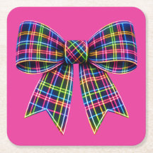 Roze Neon Strik Das Schotse Lint Cute