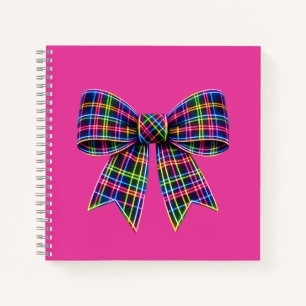 Roze Neon Strik Das Schotse Ribbon Cute Notitieboek