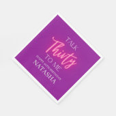 Roze Neon Talk 30 Aan Mij 30ste Verjaardagsfeestje Servet (Hoek)