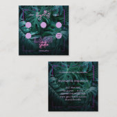 Roze Neon Tropical Lashes Business Klantenkaartje (Voorkant / Achterkant)