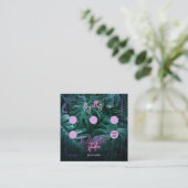Roze Neon Tropical Lashes Business Klantenkaartje (Staand voorkant)