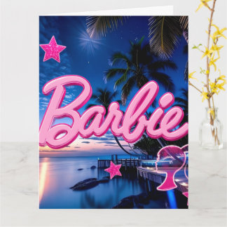 roze neon, tropische zonsondergang, palmbomen, str kaart