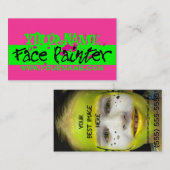 Roze neon visitekaartje (Voorkant / Achterkant)