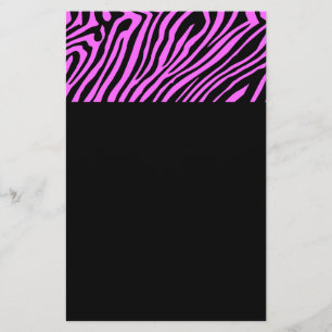 Roze neonkleurige zebrapatroon flyer