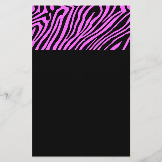 Roze neonkleurige zebrapatroon flyer (Voorkant)