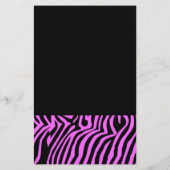 Roze neonkleurige zebrapatroon flyer (Achterkant)