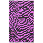Roze neonkleurige zebrapatroon tafelkleed (Voorkant)