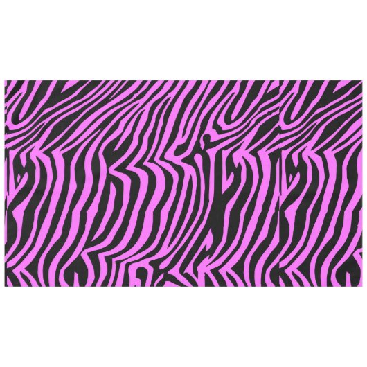 Roze neonkleurige zebrapatroon tafelkleed (Voorkant (Horizontaal))
