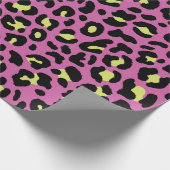 Roze neonluipaard papier voor het oppakken van naa (Hoek)